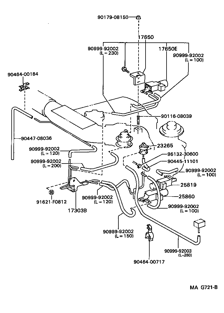 17341-70221 HOSE, NO.1(FOR IDLE-UP) product image