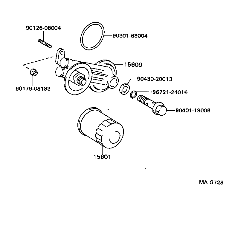 15671-62040 BRACKET SUB-ASSY, OIL FILTER product image