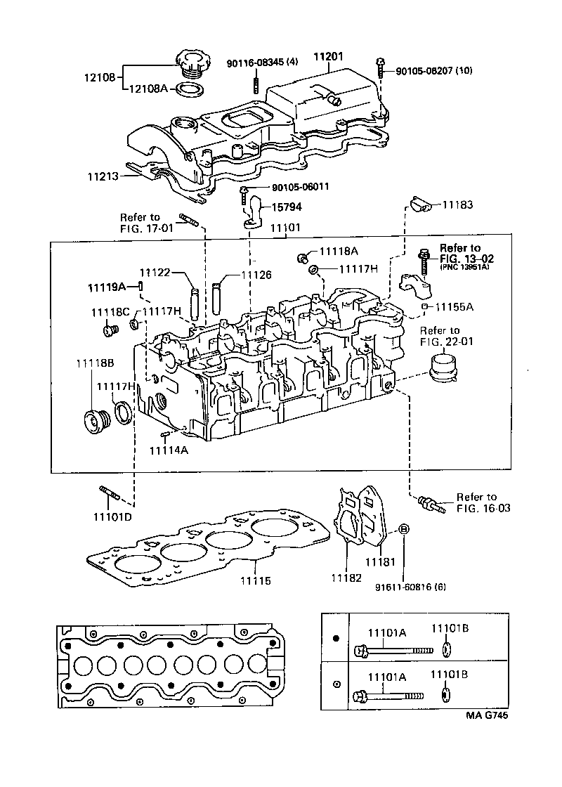 11101-64181 HEAD SUB-ASSY, CYLINDER product image