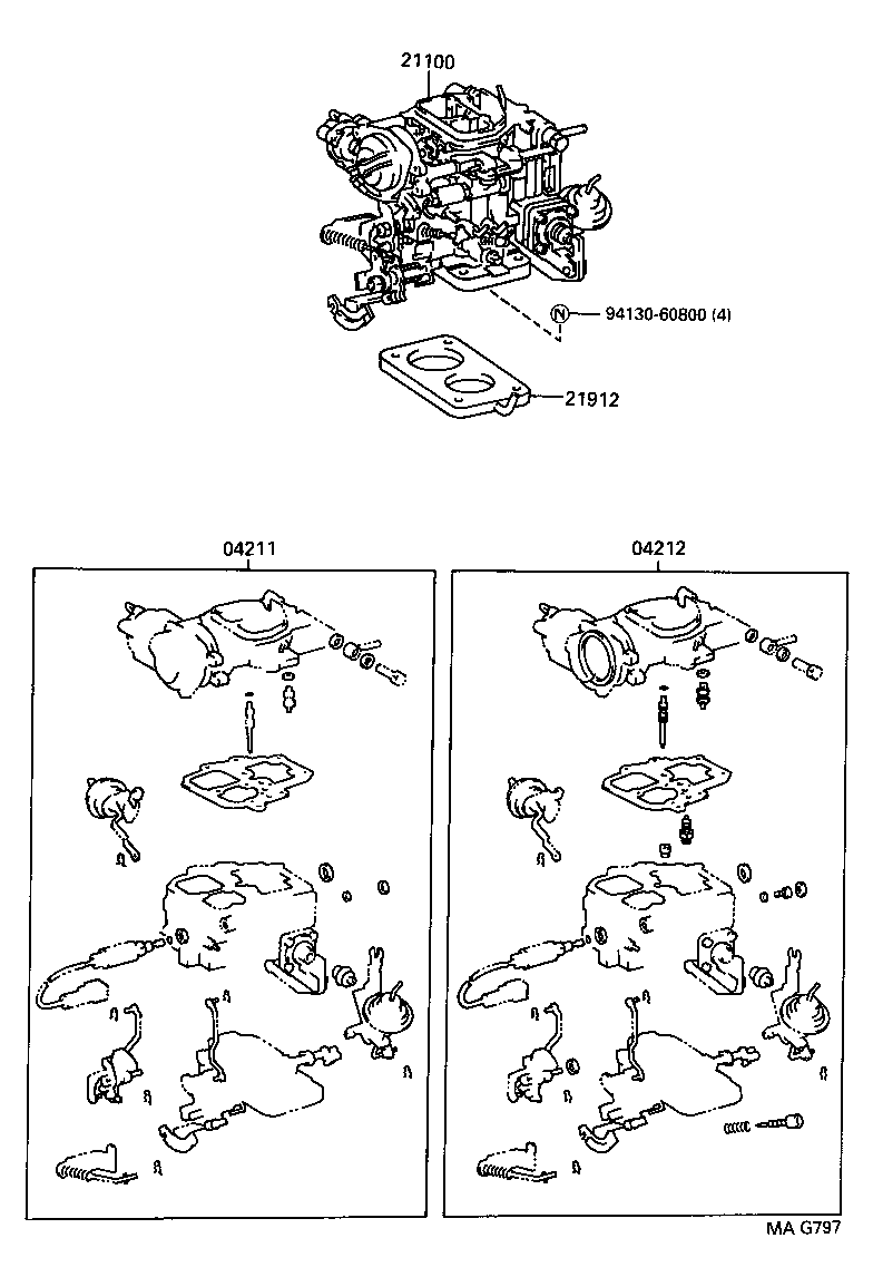 04211-75080 CARBURETOR KIT product image