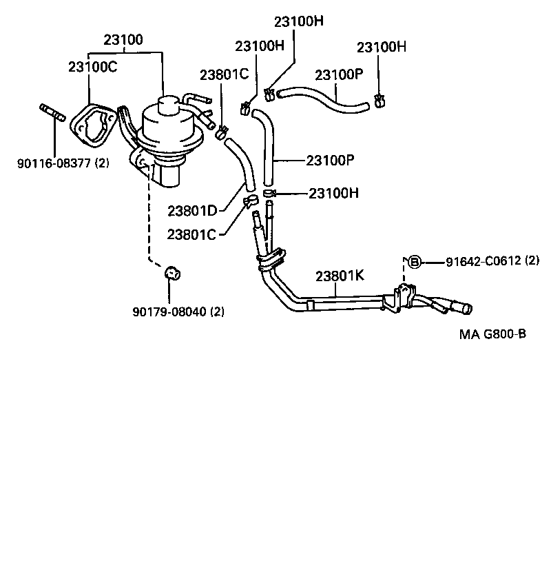 23801-75040 PIPE SUB-ASSY, FUEL, NO.1 product image