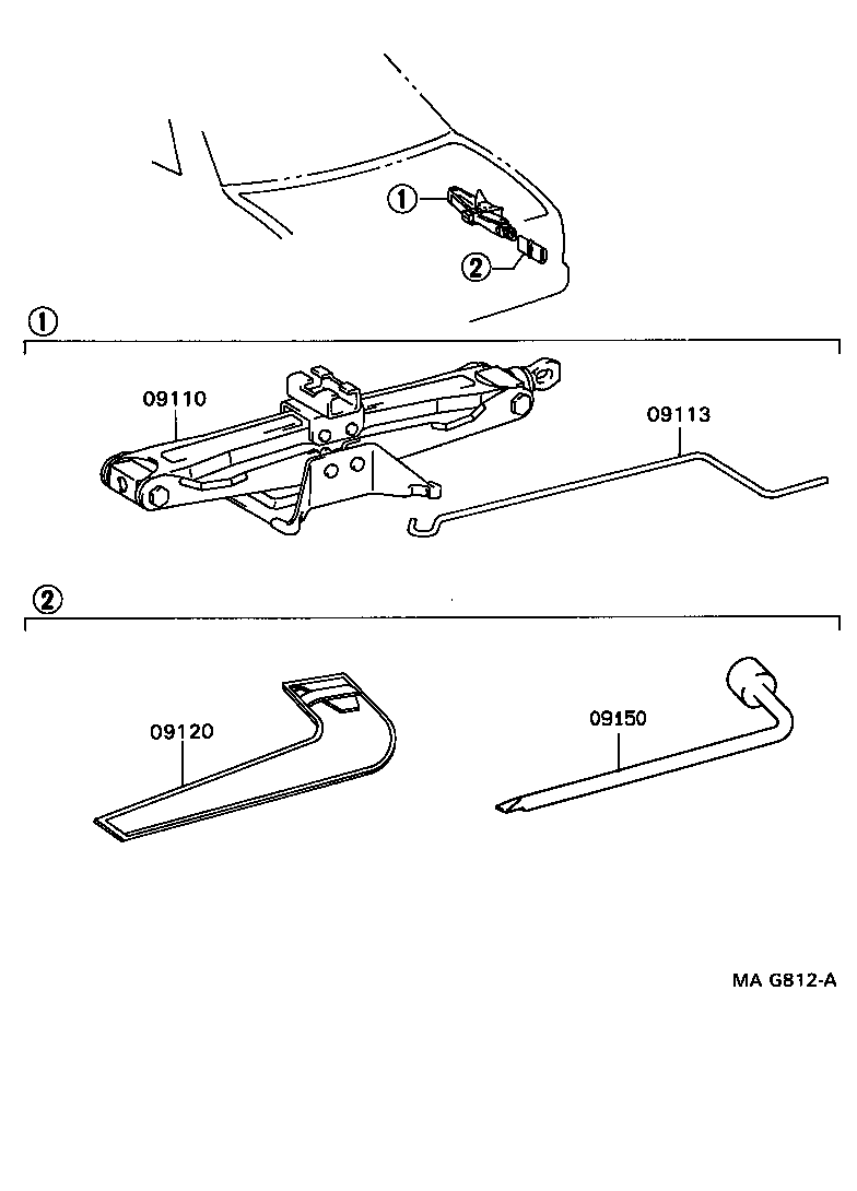 Toyota 09120-12040 BAG, TOOL
