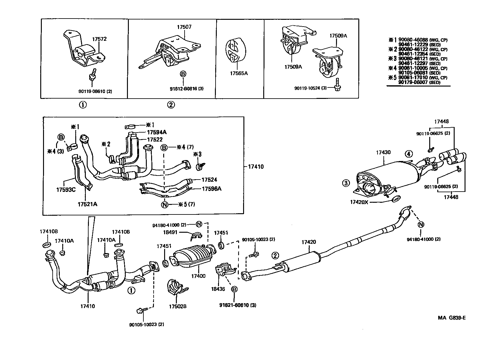 17420-03070 PIPE ASSY, EXHAUST, CENTER product image