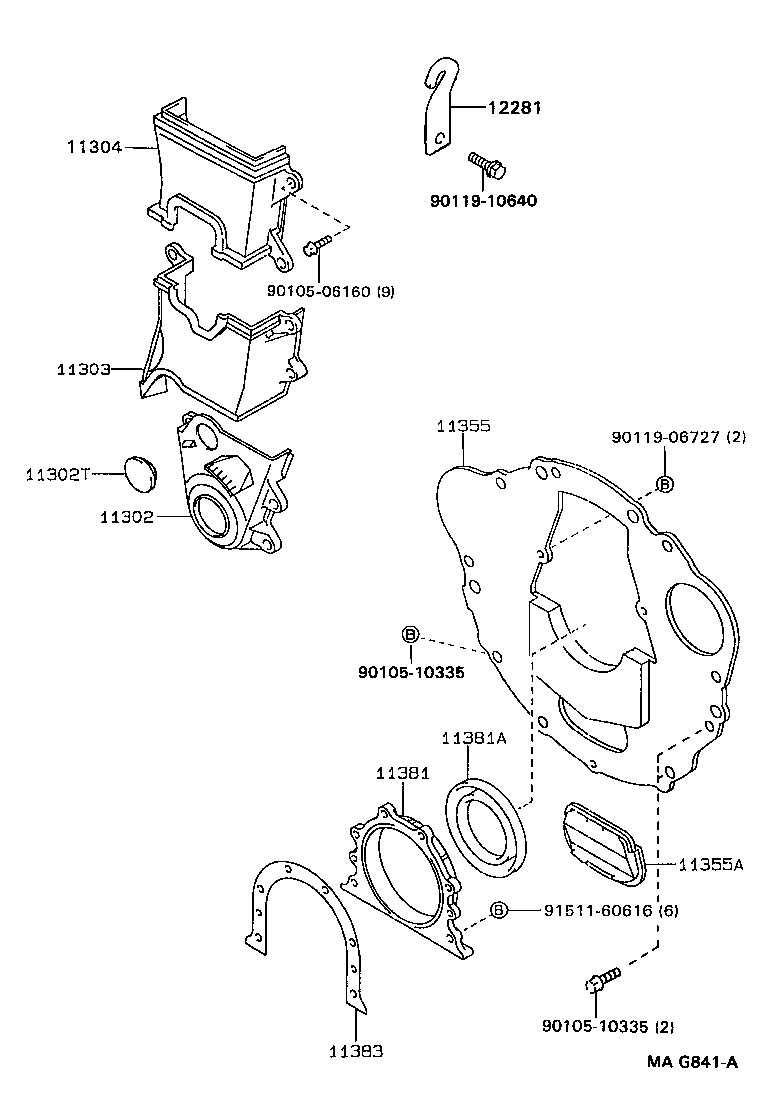 11329-74080 GASKET, TIMING GEAR REAR COVER product image