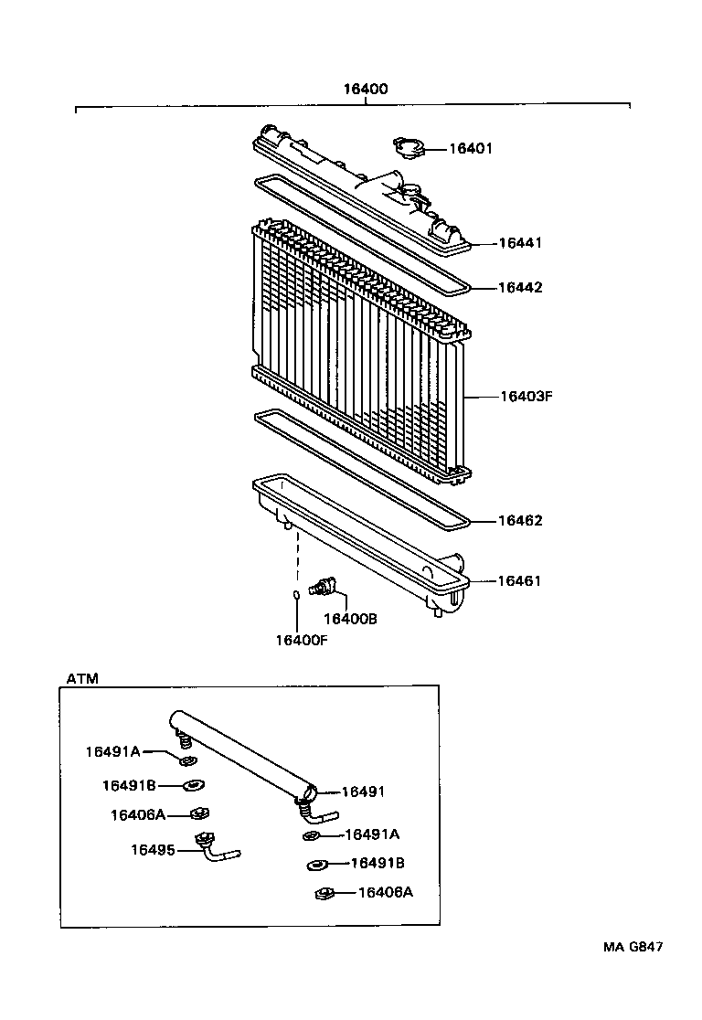 16261-74100 HOSE, WATER BY-PASS product image