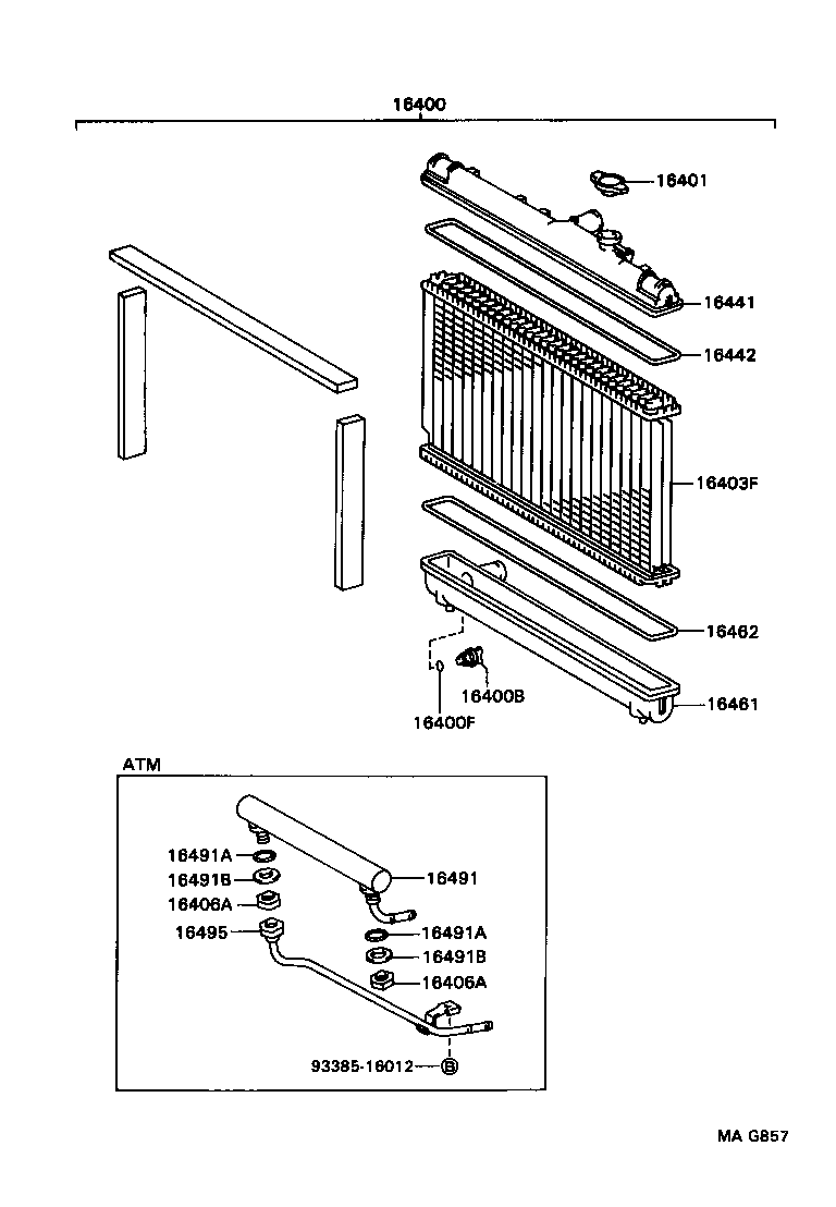 16261-74100 HOSE, WATER BY-PASS product image