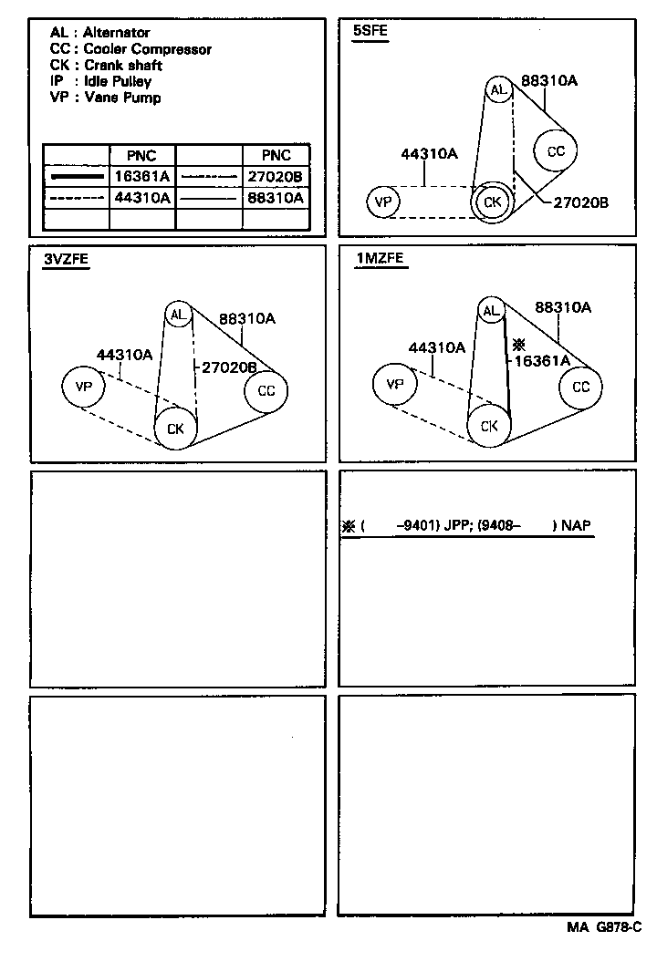 90080-91088 BELT, V(FOR VANE PUMP) product image