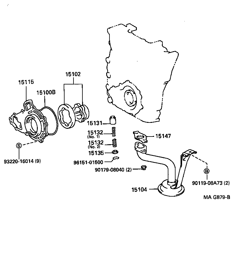 15104-58050 STRAINER SUB-ASSY, OIL product image