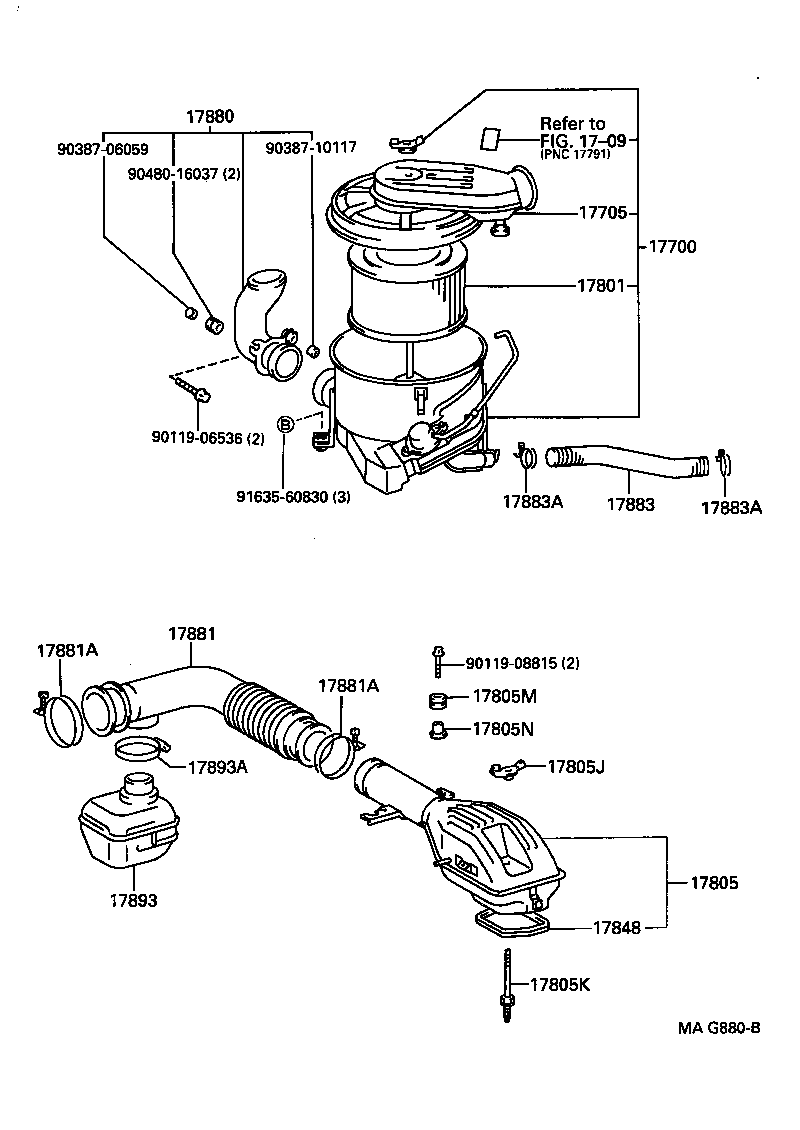 17705-75050 CAP SUB-ASSY, AIR CLEANER product image