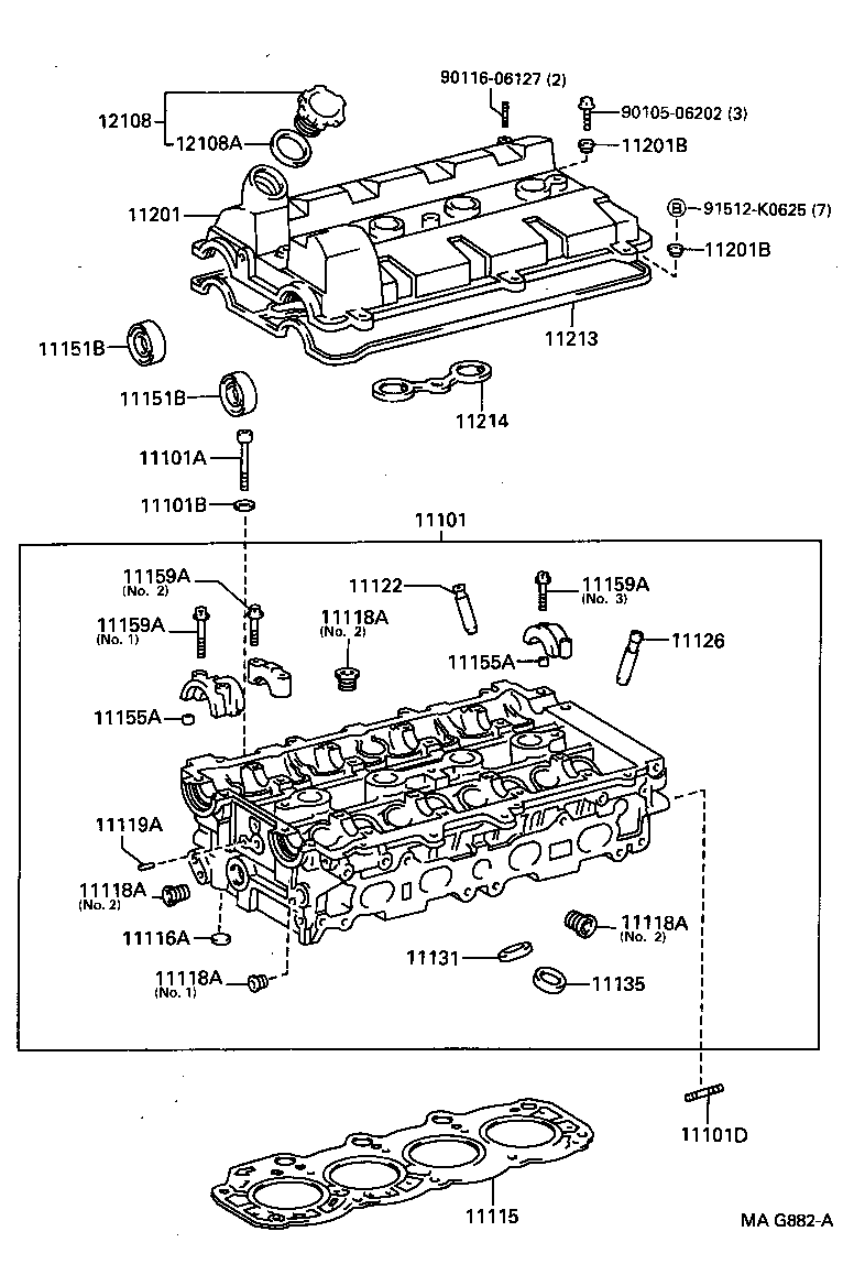 11101-74151 HEAD SUB-ASSY, CYLINDER product image