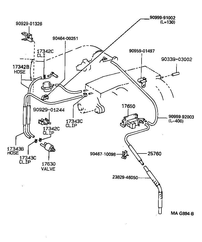 17341-46100 HOSE, NO.1(FOR IDLE-UP) product image