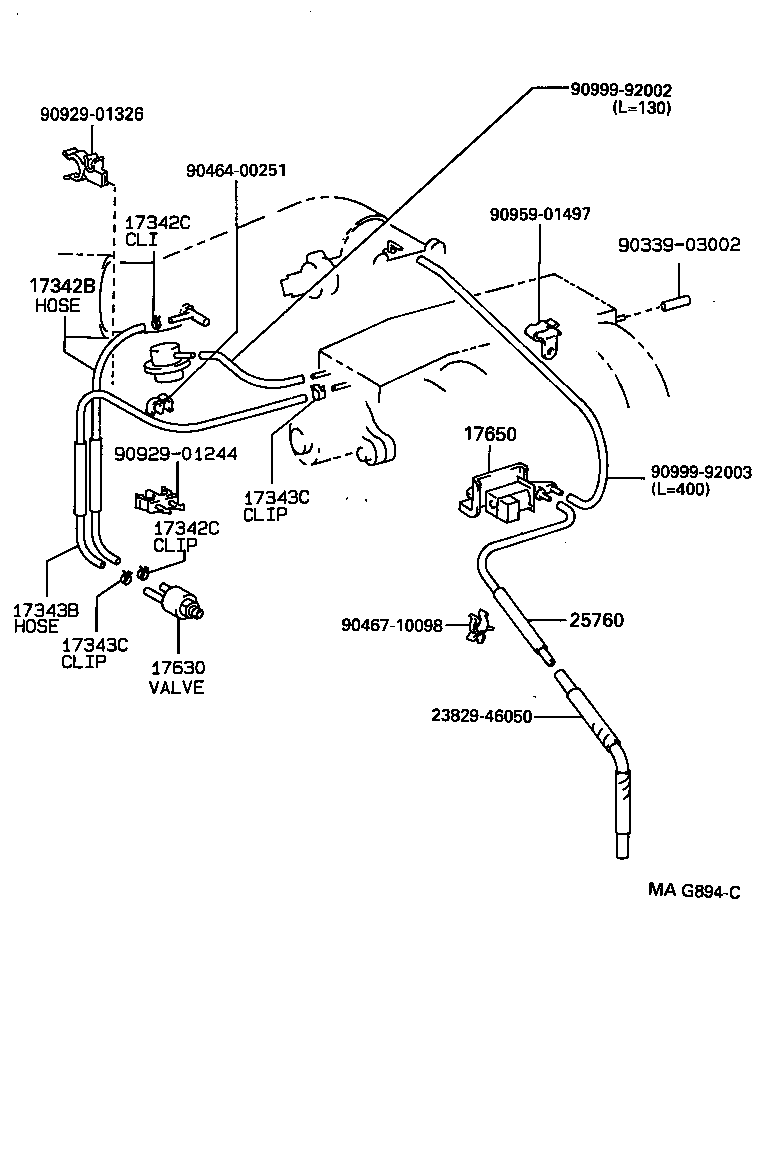 17303-50040 PIPE SUB-ASSY, AIR, NO.1 product image