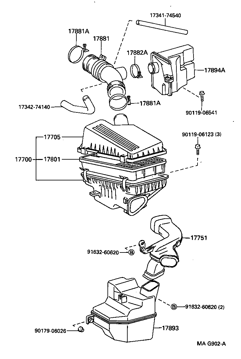 17705-74490 CAP SUB-ASSY, AIR CLEANER product image