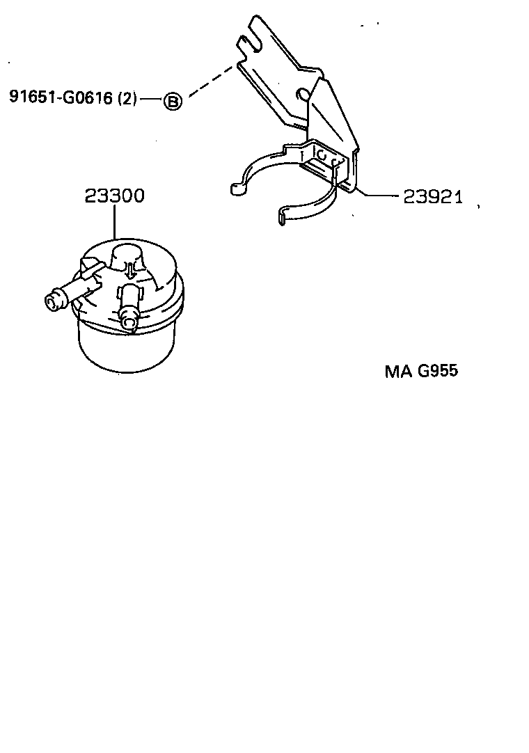 23264-11080 SUPPORT, FUEL FILTER product image