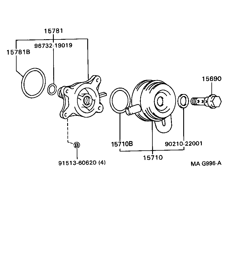 15785-35010 GASKET, OIL COOLER product image