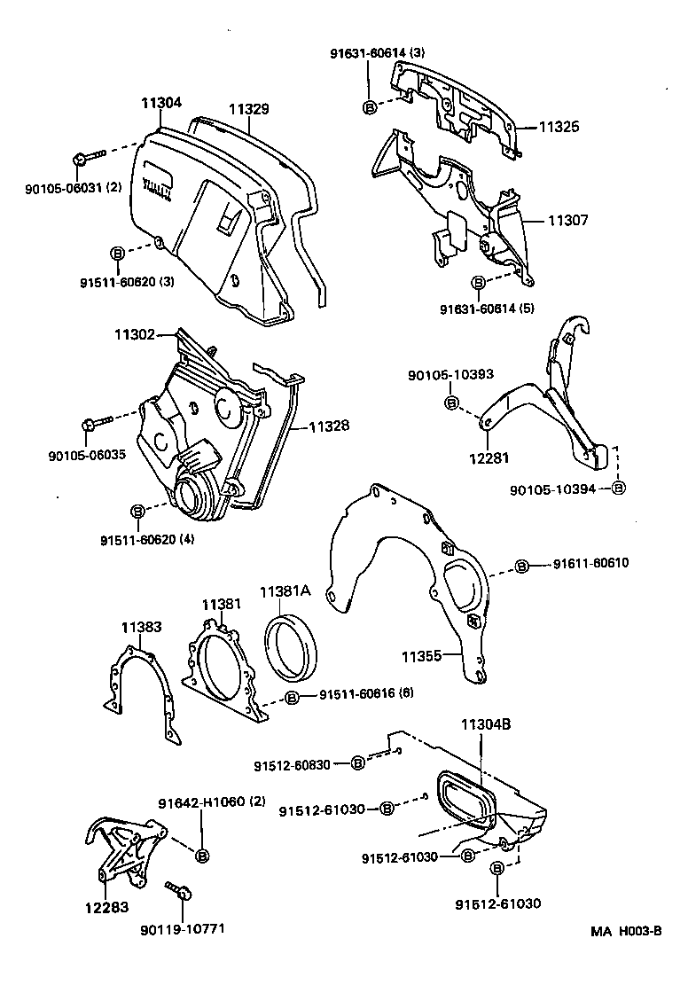 11319-63010 GASKET, TIMING CHAIN NO.2 COVER product image