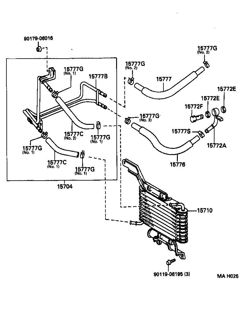 15777-16120 HOSE, OIL COOLER, NO.4 product image