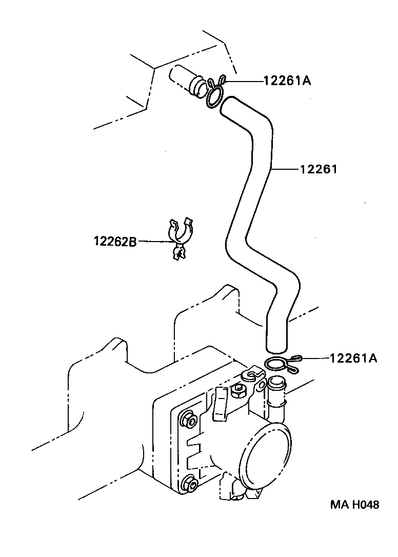12262-17010 HOSE, VENTILATION, NO.2 product image