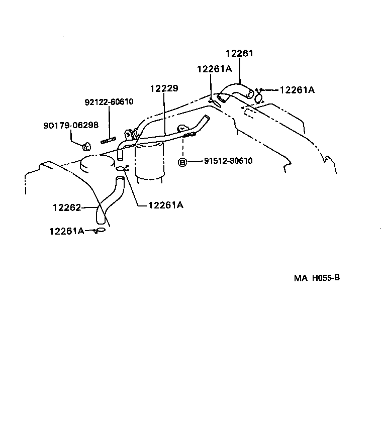 12261-72030 HOSE, VENTILATION product image