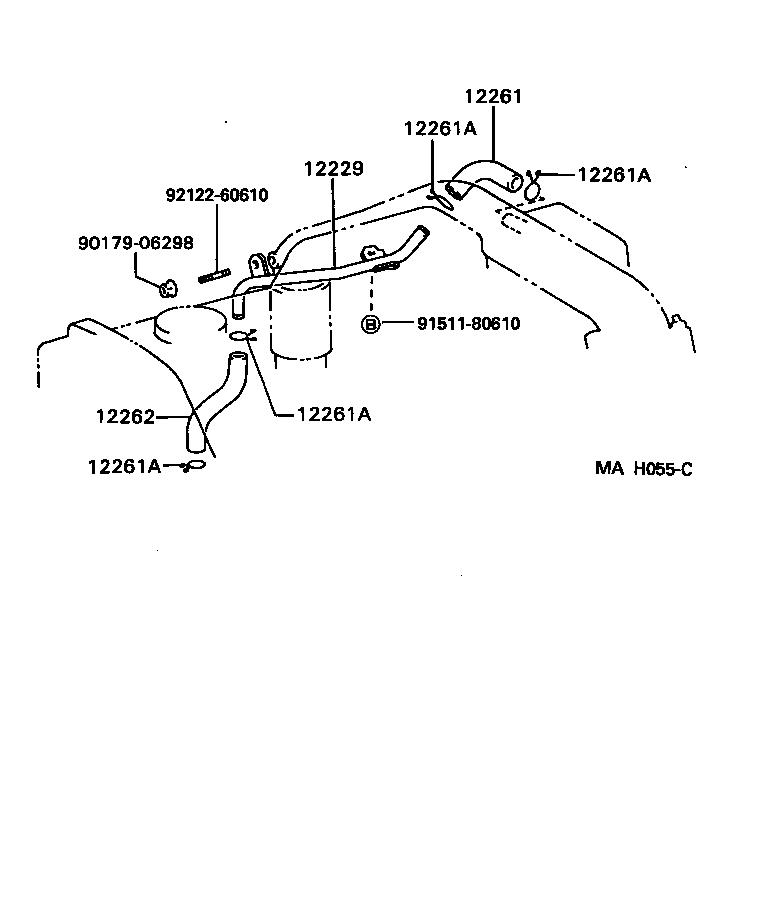 12262-75200 HOSE, VENTILATION, NO.2 product image