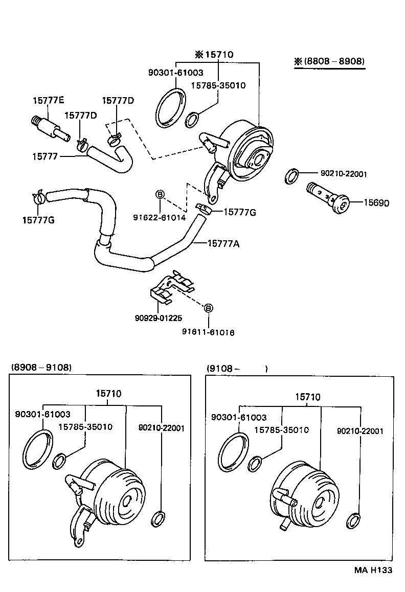 15710-65050 COOLER ASSY, OIL product image