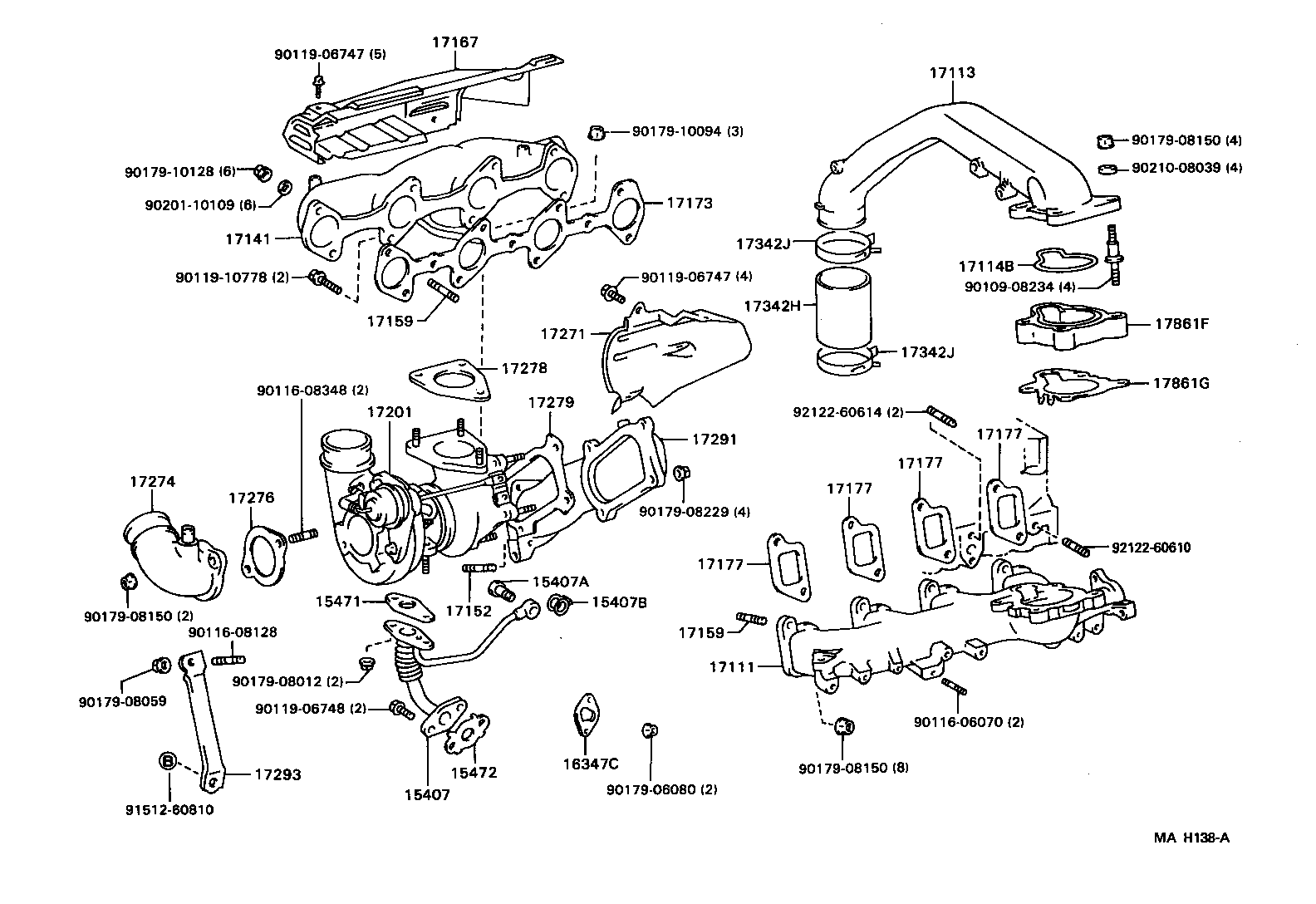 17101-54091 MANIFOLD, INTAKE product image