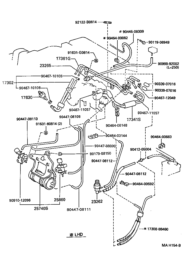 17343-74141 HOSE, NO.2(FOR IDLE-UP) product image