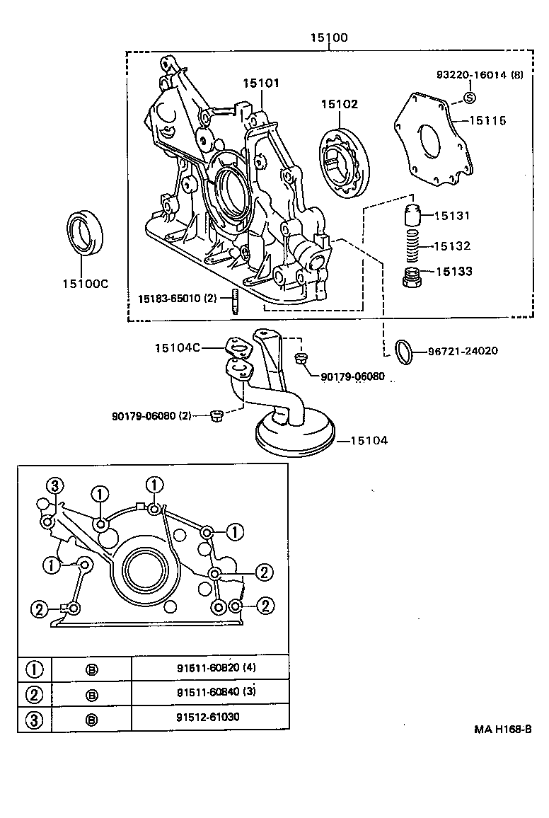 15132-03020 SPRING, OIL PUMP RELIEF VALVE product image