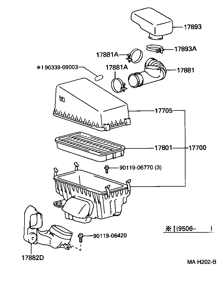 17700-74621 CLEANER ASSY, AIR product image