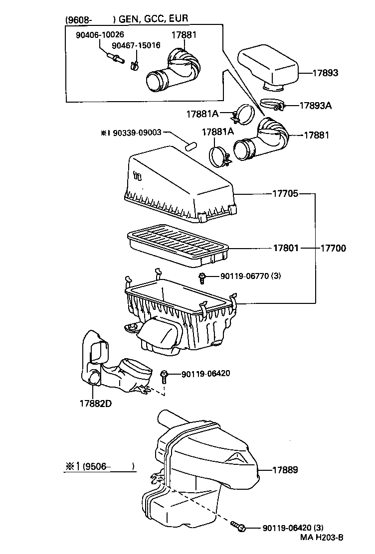 17705-74380 CAP SUB-ASSY, AIR CLEANER product image