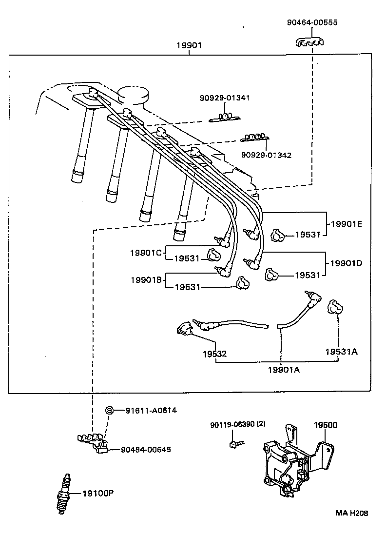 19590-74290 CORD, COIL RESISTIVE product image