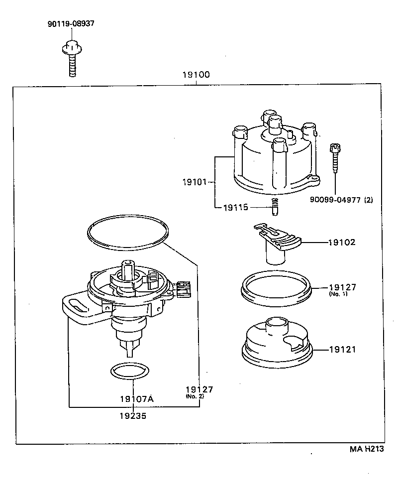 19100-74081 DISTRIBUTOR ASSY product image