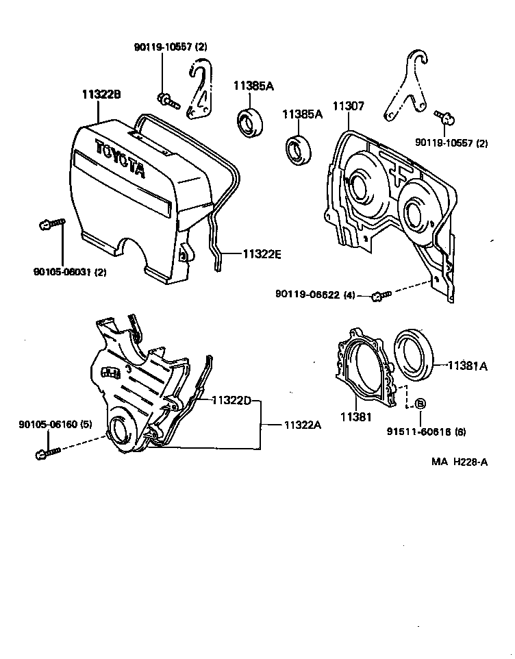 11325-46020 COVER, TIMING BELT, NO.4 product image
