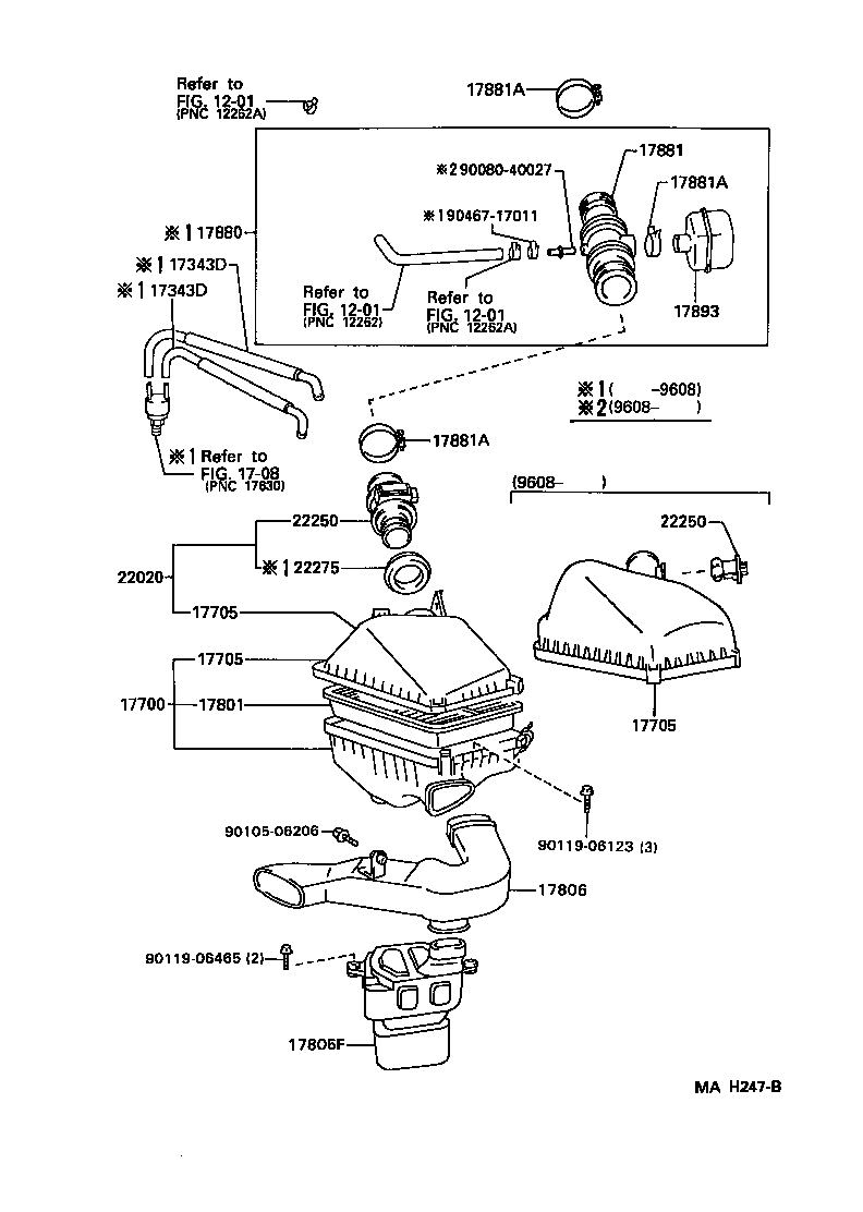 Toyota 17700-0A020 CLEANER ASSY, AIR