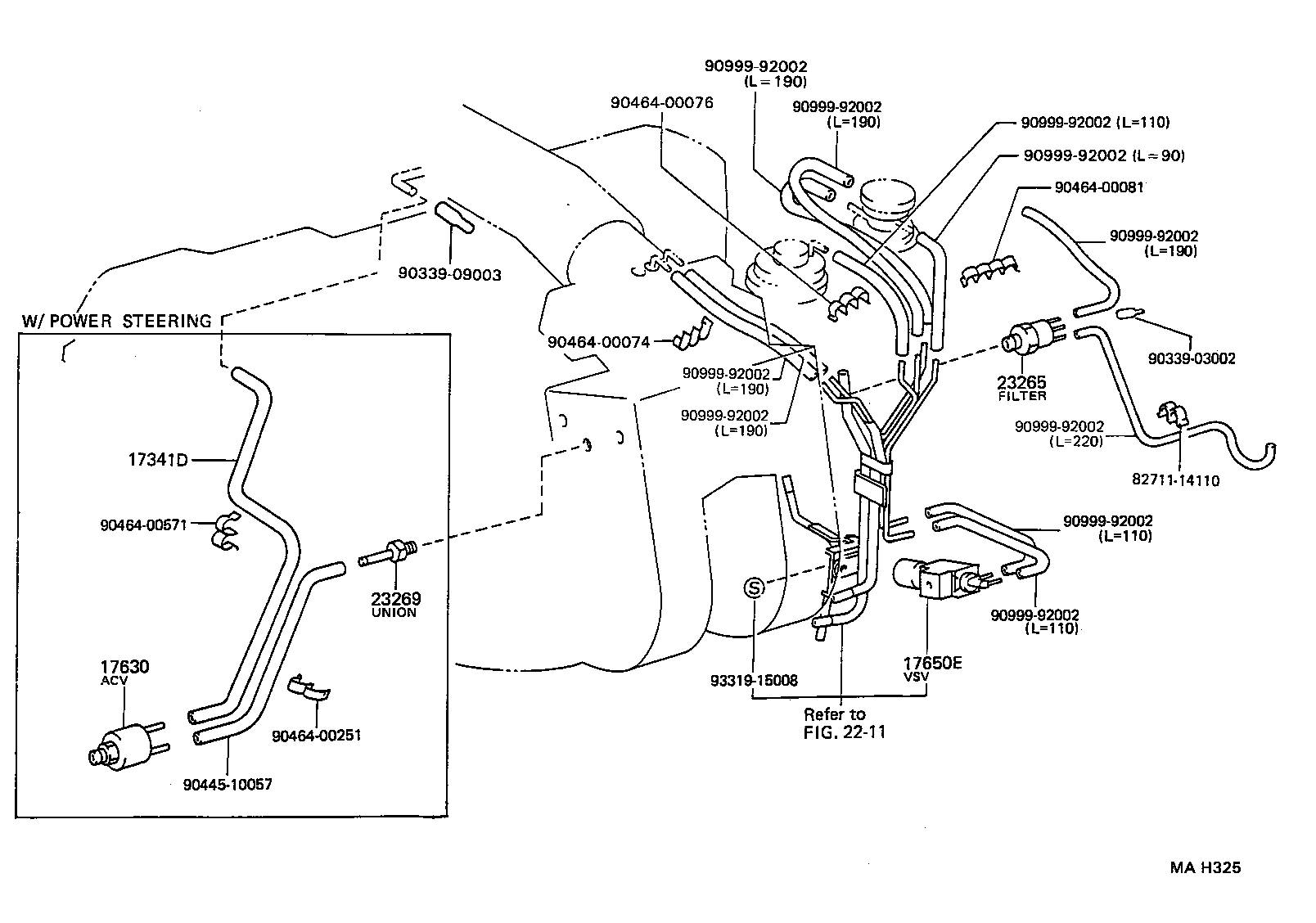 90910-12121 VALVE, DUTY VACUUM SWITCHING product image