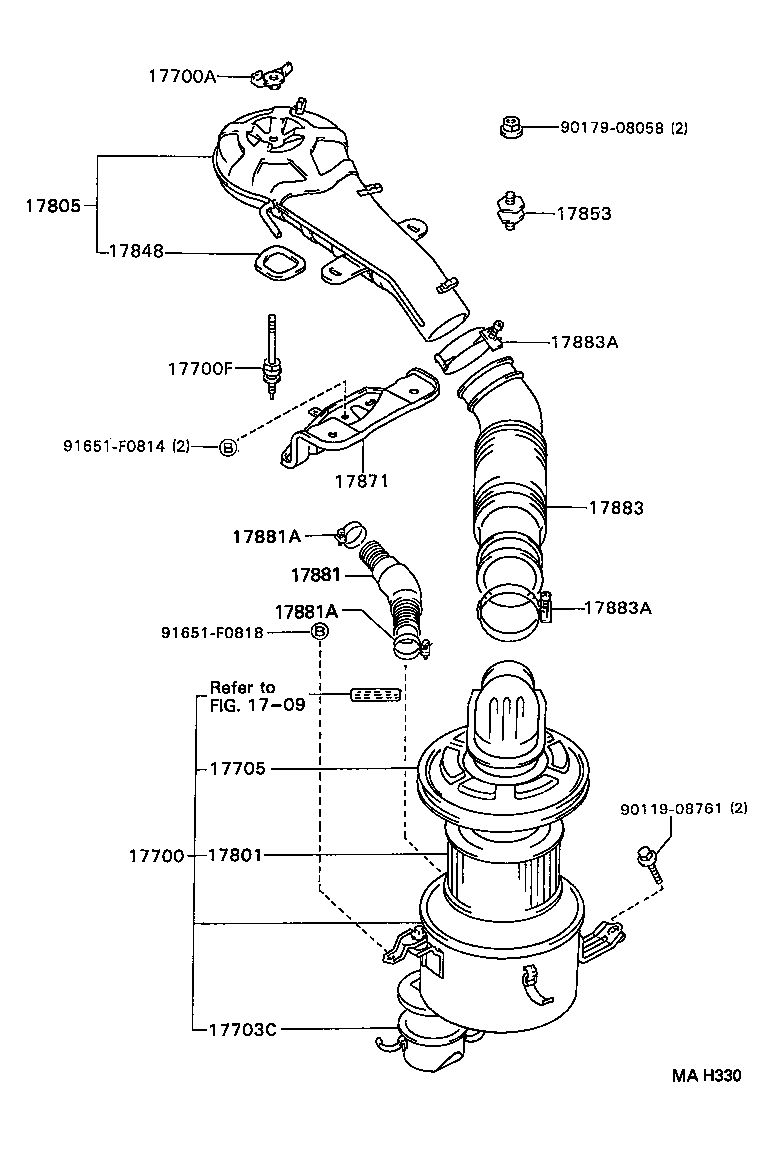 17700-71050 CLEANER ASSY, AIR product image