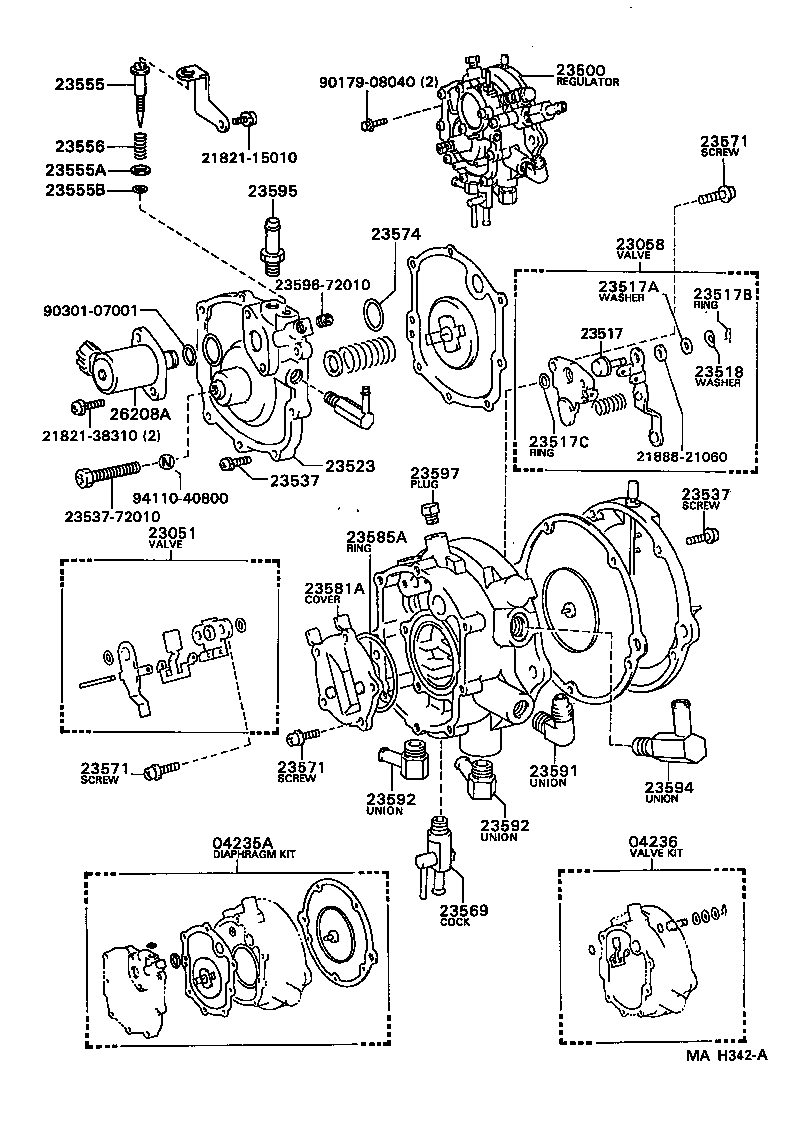 23500-73150 REGULATOR ASSY, LPG(CNG) product image