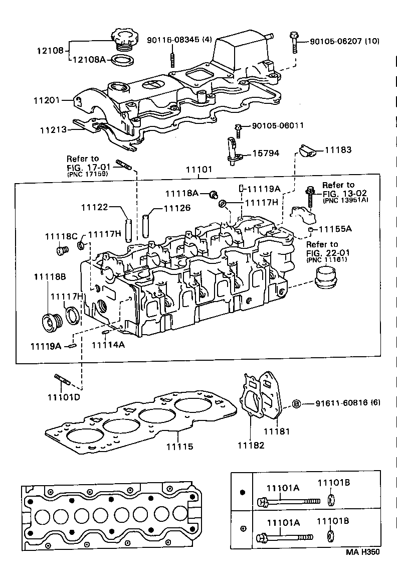 11101-64261 HEAD SUB-ASSY, CYLINDER product image