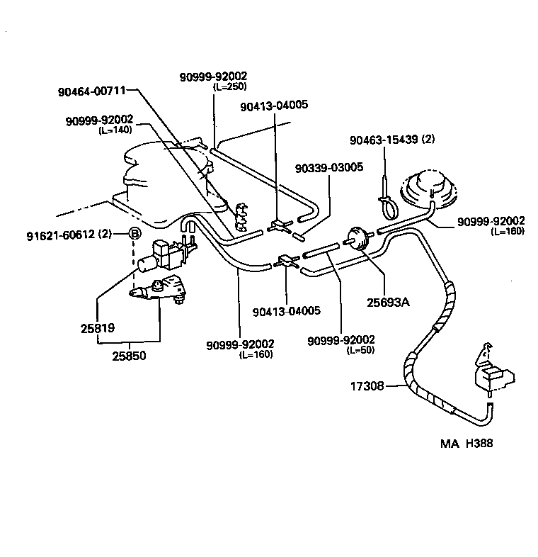 17308-64060 HOSE, NO.3(FOR IDLE-UP) product image