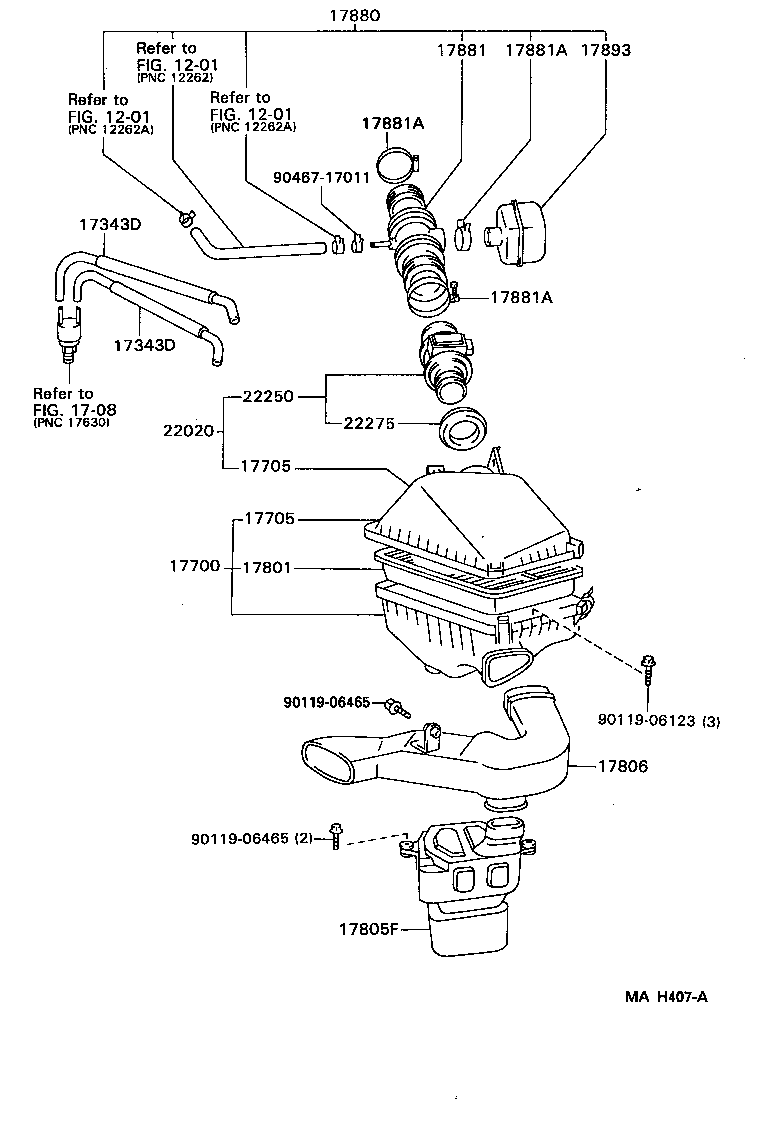 Toyota 17700-20040 CLEANER ASSY, AIR