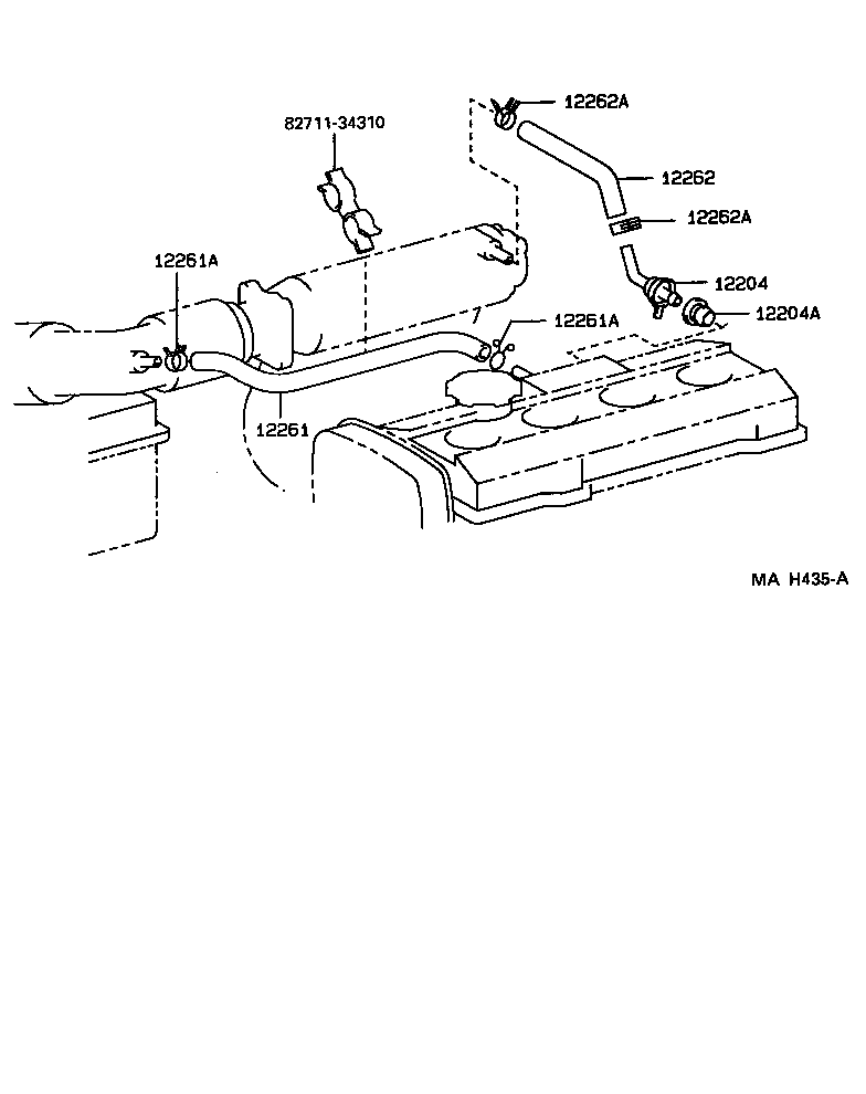 12262-73030 HOSE, VENTILATION, NO.2 product image