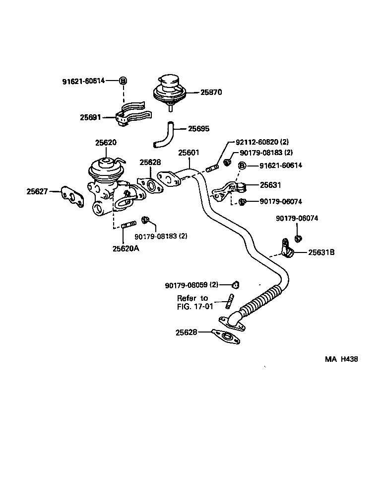 25695-62030 HOSE, EGR VACUUM MODULATOR product image
