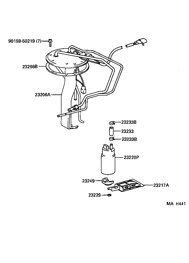 23209-79075 INJECTOR ASSY, FUEL product image