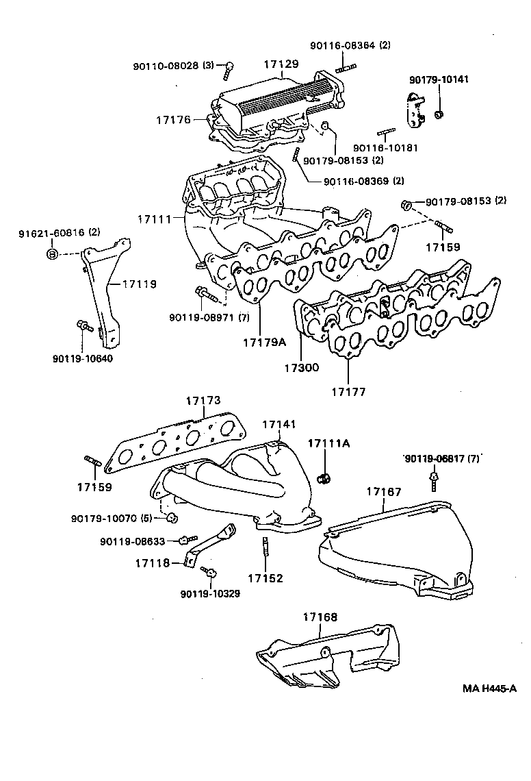 17141-15141 MANIFOLD, EXHAUST product image