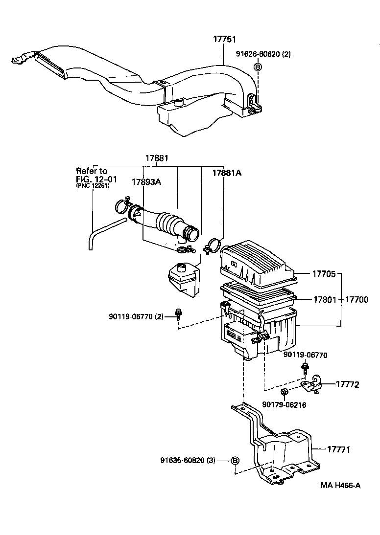 17880-11220 HOSE, AIR CLEANER, NO.1 product image