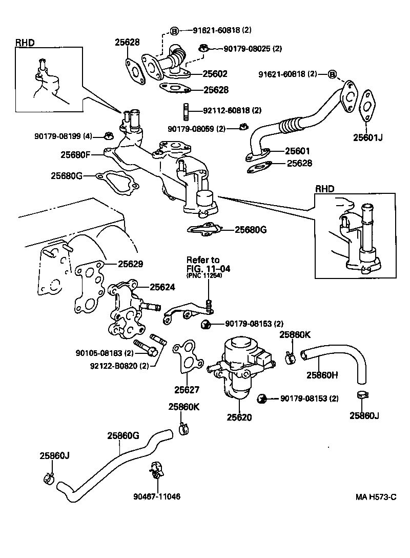 90467-13059 HOSE, CLIP NO.1(FOR EGR COOLER) product image
