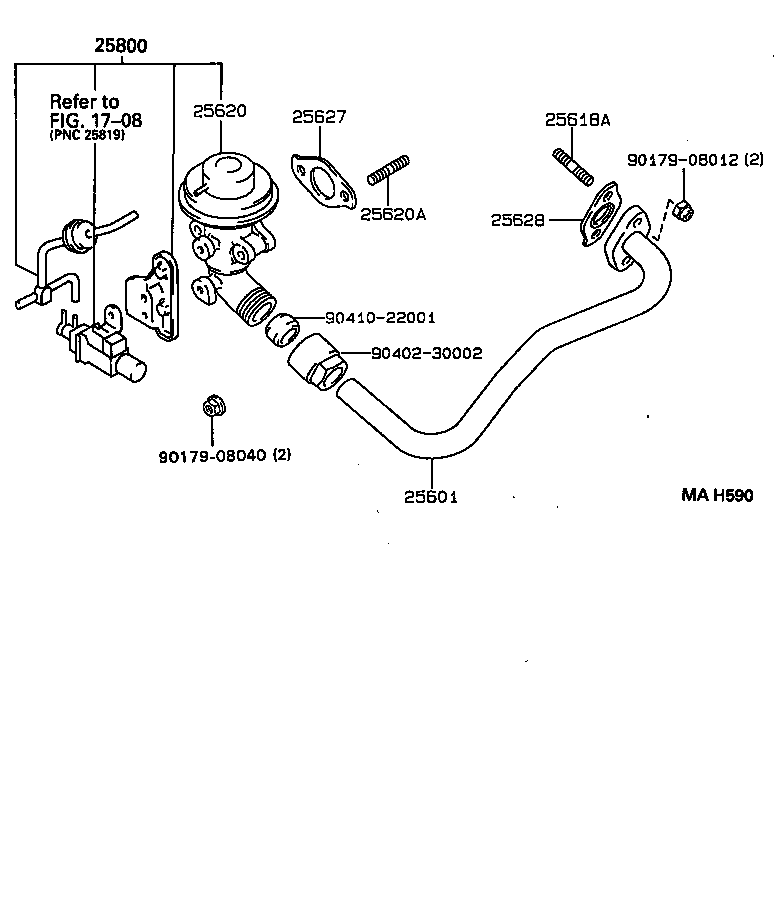 25601-64071 PIPE SUB-ASSY, EGR, NO.1 product image