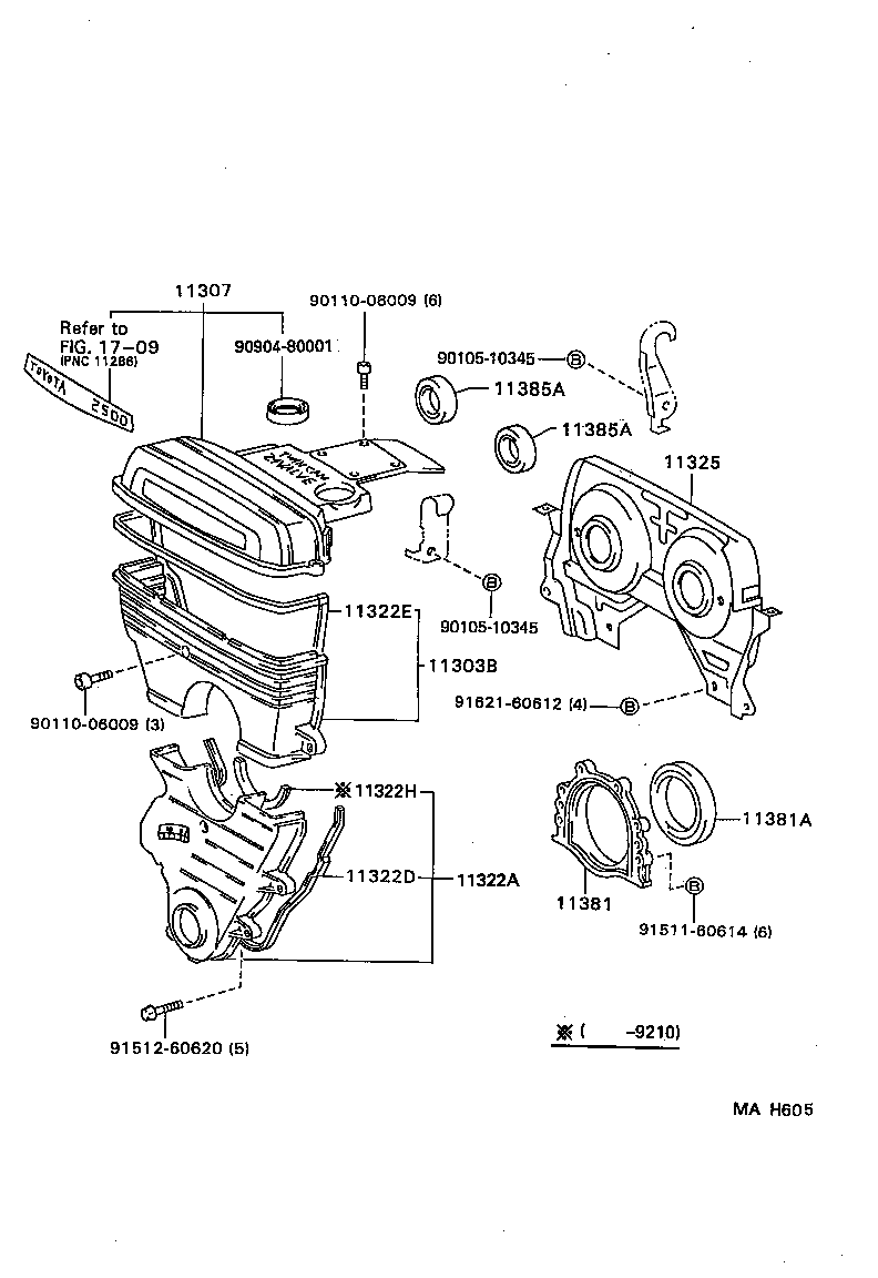 11304-46010 COVER, SUB-ASSY, TIMING BELT, NO.3 product image