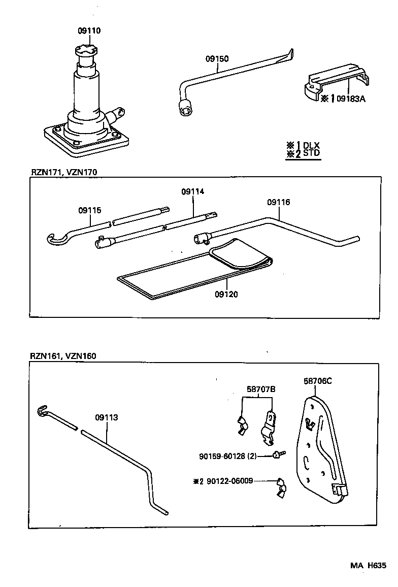 09116-04020 LEVER, JACK HANDLE product image