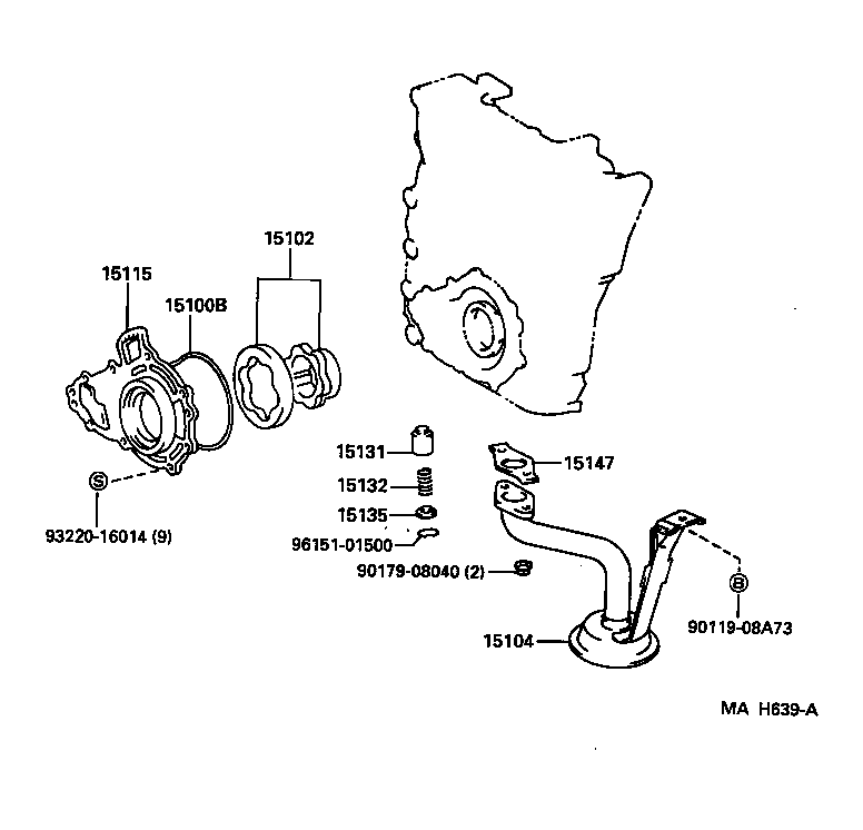 15104-62050 STRAINER SUB-ASSY, OIL product image